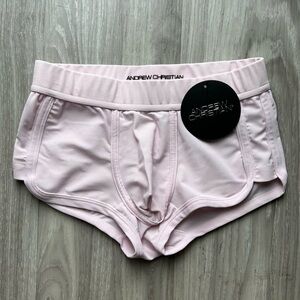 Andrew Christian | Moisture Control Sport Trunks in Pale Pink (Small)